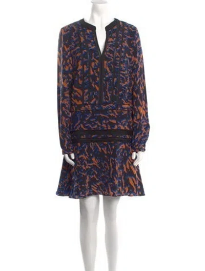 Pre-owned Veronica Beard Silk Mini Dress W/ Tags In Blue