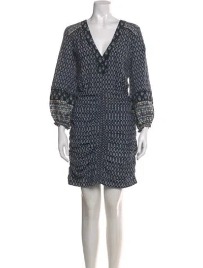Pre-owned Veronica Beard Silk Mini Dress W/ Tags In Blue