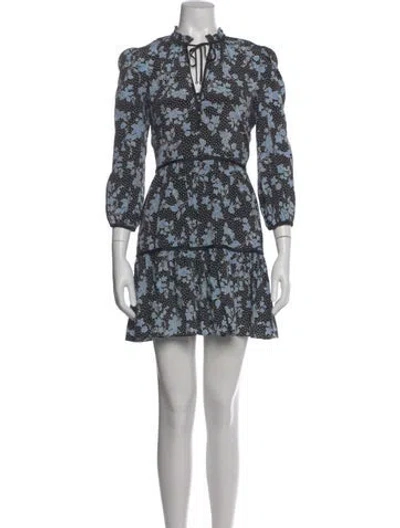 Pre-owned Veronica Beard Silk Mini Dress W/ Tags In Blue