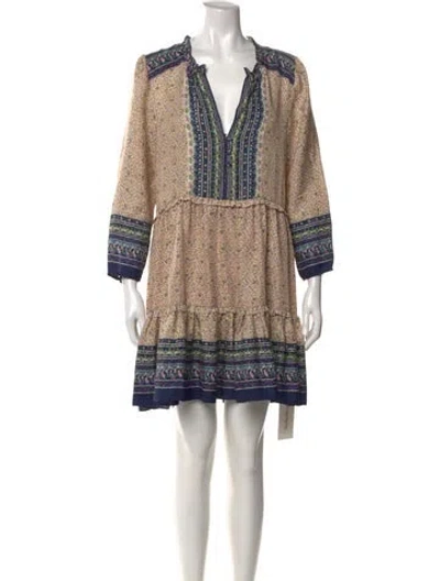 Pre-owned Veronica Beard Silk Mini Dress W/ Tags In Blue