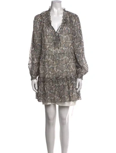 Pre-owned Veronica Beard Silk Mini Dress W/ Tags In Blue