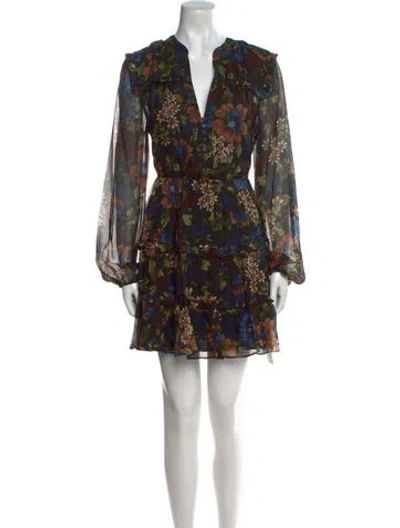 Pre-owned Veronica Beard Silk Mini Dress W/ Tags In Brown