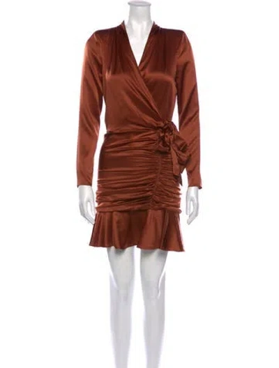 Pre-owned Veronica Beard Silk Mini Dress W/ Tags In Brown