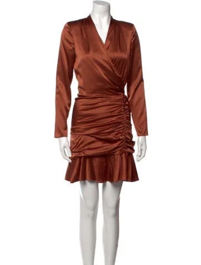 Pre-owned Veronica Beard Silk Mini Dress W/ Tags In Brown