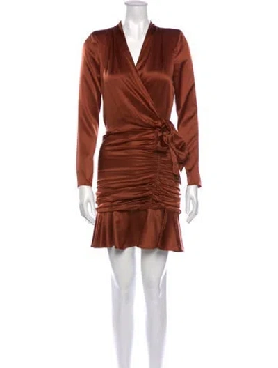Pre-owned Veronica Beard Silk Mini Dress W/ Tags In Brown