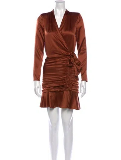 Pre-owned Veronica Beard Silk Mini Dress W/ Tags In Brown