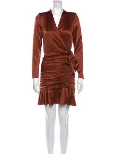 Pre-owned Veronica Beard Silk Mini Dress W/ Tags In Brown