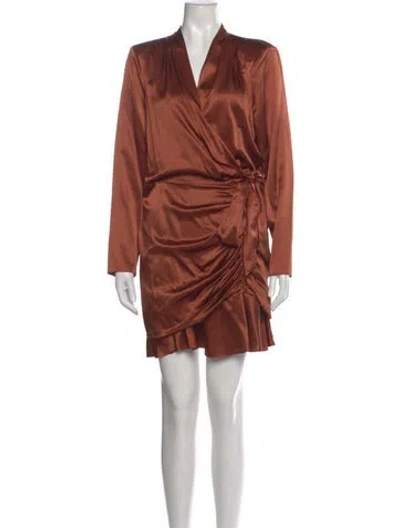 Pre-owned Veronica Beard Silk Mini Dress W/ Tags In Brown