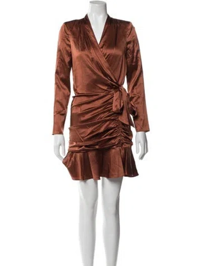 Pre-owned Veronica Beard Silk Mini Dress W/ Tags In Brown