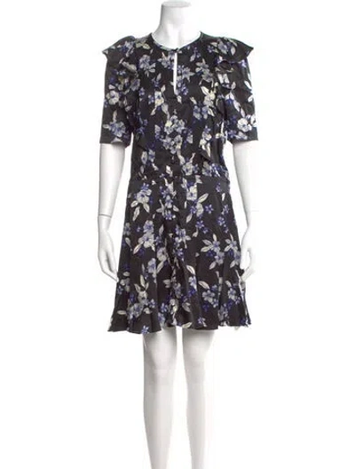 Pre-owned Veronica Beard Silk Mini Dress W/ Tags In Multi