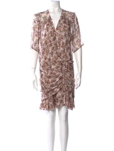 Pre-owned Veronica Beard Silk Mini Dress W/ Tags In Neutral