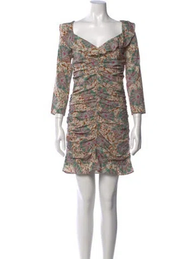 Pre-owned Veronica Beard Silk Mini Dress W/ Tags In Neutral