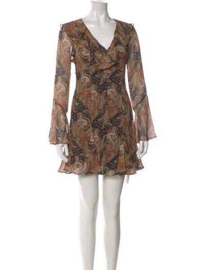 Pre-owned Veronica Beard Silk Mini Dress W/ Tags In Neutral