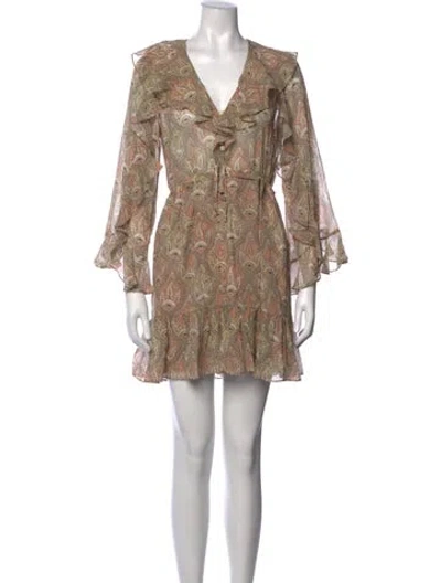 Pre-owned Veronica Beard Silk Mini Dress W/ Tags In Neutrals