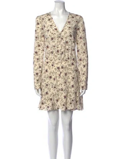 Pre-owned Veronica Beard Silk Mini Dress W/ Tags In Neutrals