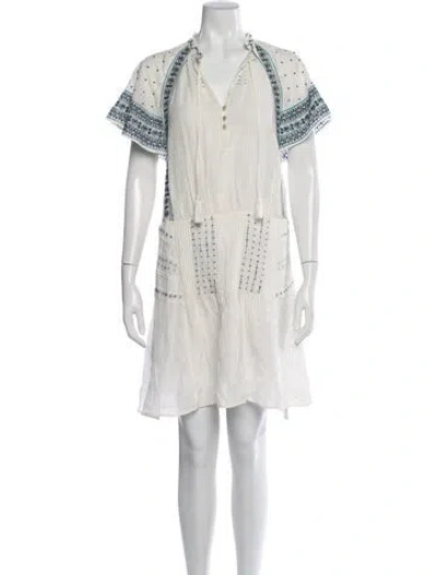 Pre-owned Veronica Beard Silk Mini Dress W/ Tags In Neutrals