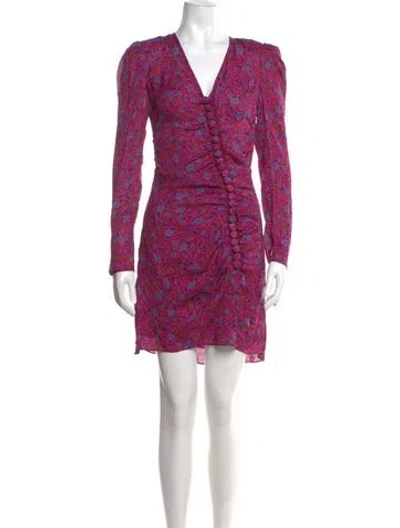 Pre-owned Veronica Beard Silk Mini Dress W/ Tags In Purple