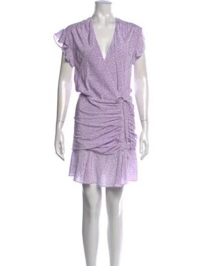 Pre-owned Veronica Beard Silk Mini Dress W/ Tags In Purple