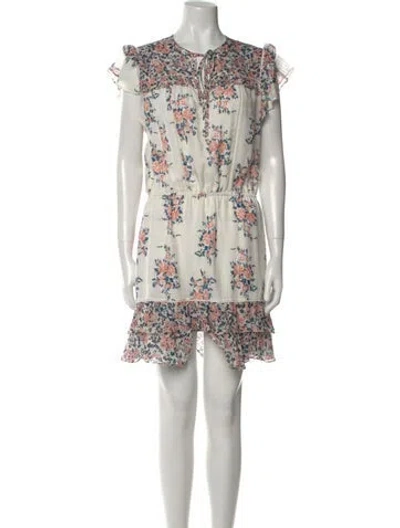 Pre-owned Veronica Beard Silk Mini Dress In White
