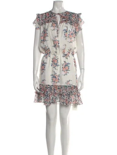 Pre-owned Veronica Beard Silk Mini Dress In White