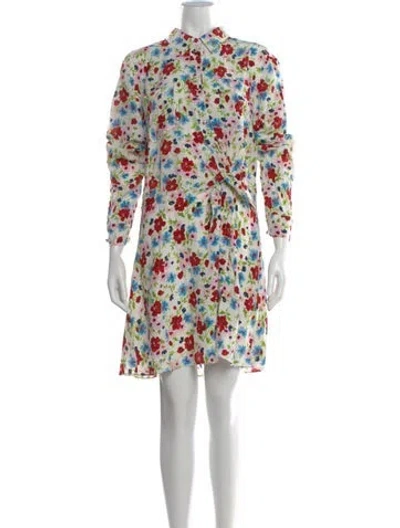 Pre-owned Veronica Beard Silk Mini Dress In White