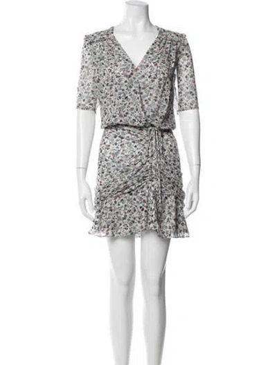 Pre-owned Veronica Beard Silk Mini Dress In White