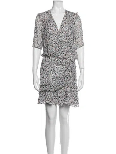 Pre-owned Veronica Beard Silk Mini Dress In White