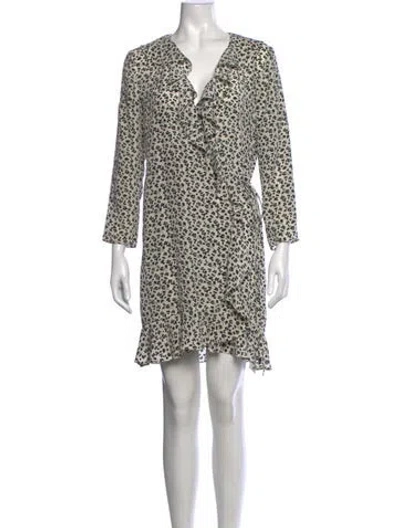 Pre-owned Veronica Beard Silk Mini Dress In White