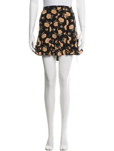 Pre-owned Veronica Beard Silk Mini Skirt In Black