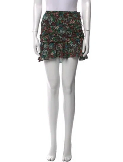 Pre-owned Veronica Beard Silk Mini Skirt In Black