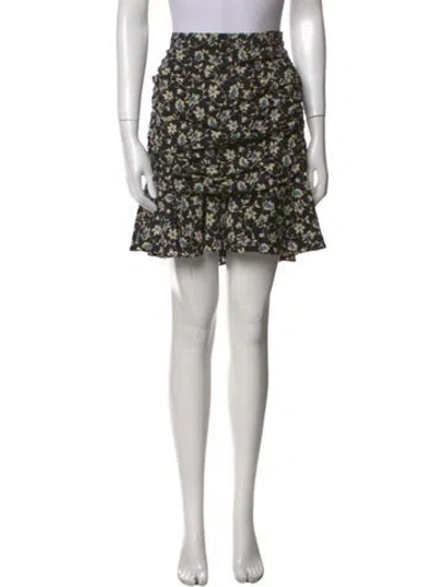Pre-owned Veronica Beard Silk Mini Skirt In Black