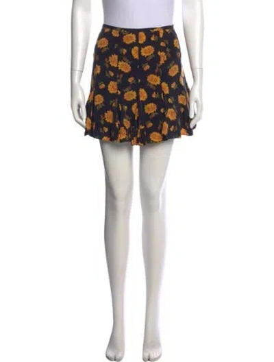 Pre-owned Veronica Beard Silk Mini Skirt In Black