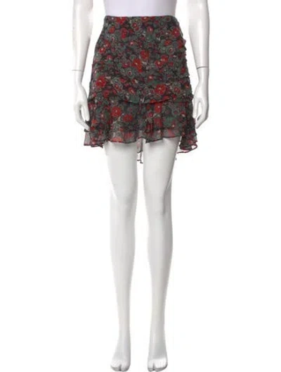 Pre-owned Veronica Beard Silk Mini Skirt In Black