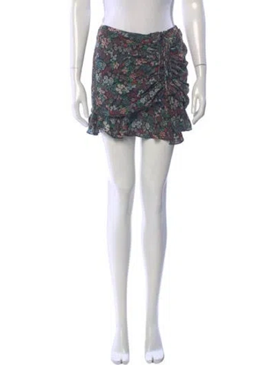 Pre-owned Veronica Beard Silk Mini Skirt In Black