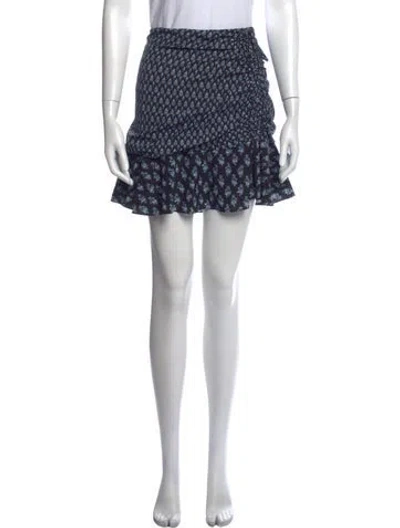 Pre-owned Veronica Beard Silk Mini Skirt In Black