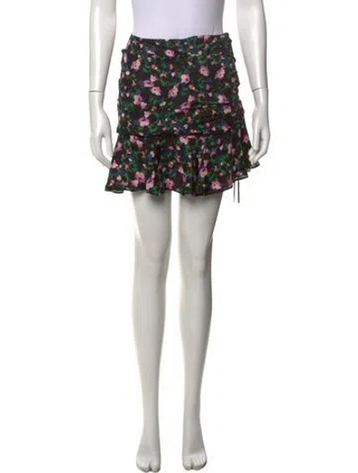 Pre-owned Veronica Beard Silk Mini Skirt In Black