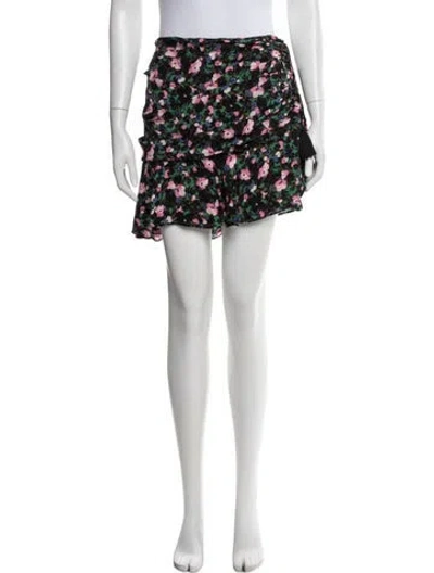 Pre-owned Veronica Beard Silk Mini Skirt In Black