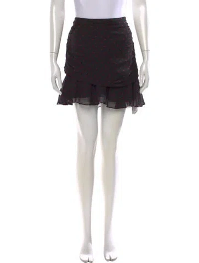 Pre-owned Veronica Beard Silk Mini Skirt In Black