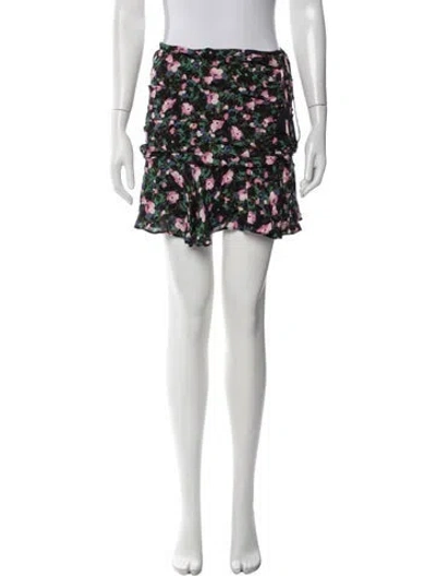 Pre-owned Veronica Beard Silk Mini Skirt In Black