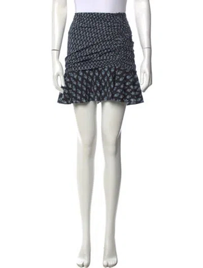 Pre-owned Veronica Beard Silk Mini Skirt In Black