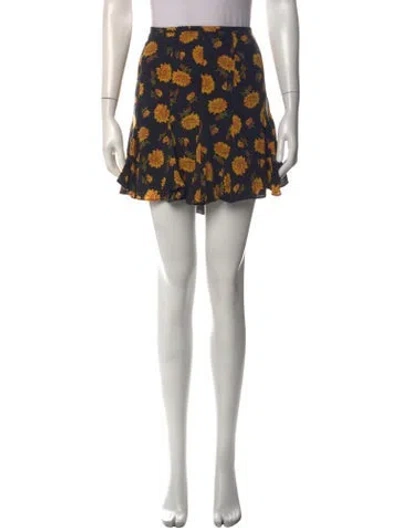 Pre-owned Veronica Beard Silk Mini Skirt In Black