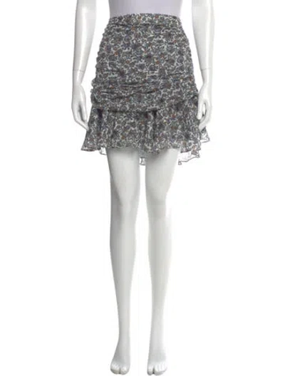 Pre-owned Veronica Beard Silk Mini Skirt In Blue