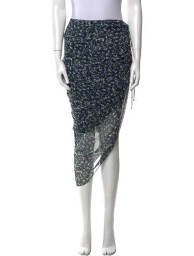 Pre-owned Veronica Beard Silk Mini Skirt In Blue