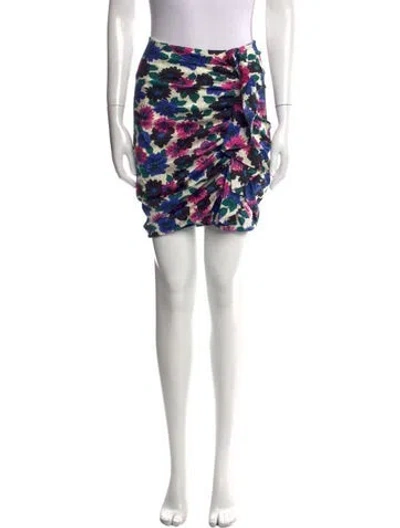Pre-owned Veronica Beard Silk Mini Skirt In Blue