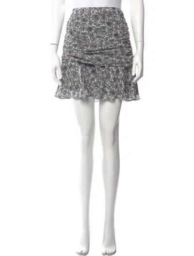 Pre-owned Veronica Beard Silk Mini Skirt In Blue