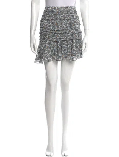 Pre-owned Veronica Beard Silk Mini Skirt In Blue