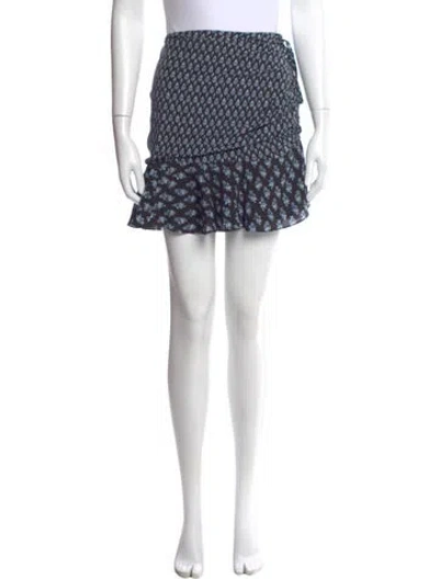 Pre-owned Veronica Beard Silk Mini Skirt In Blue
