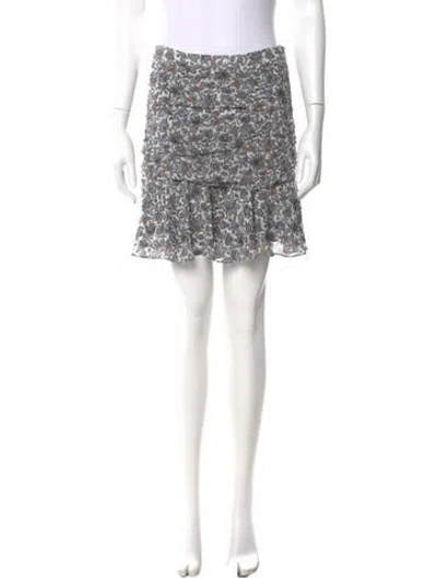 Pre-owned Veronica Beard Silk Mini Skirt In Blue