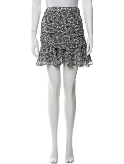 Pre-owned Veronica Beard Silk Mini Skirt In Blue
