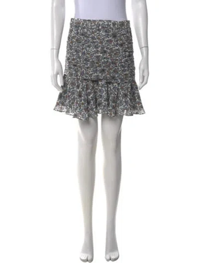 Pre-owned Veronica Beard Silk Mini Skirt In Blue